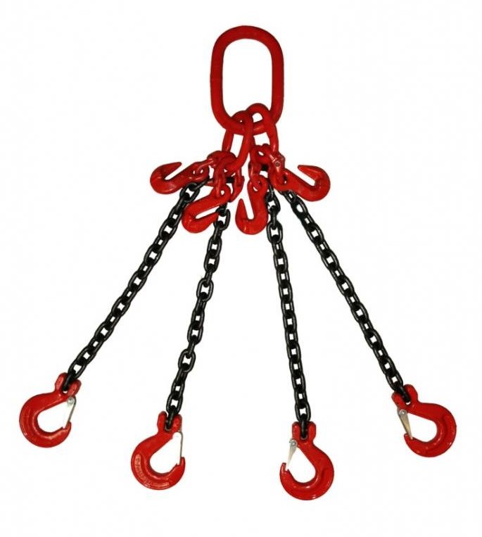 Строп цепной TOR 4СЦ г/п 26,5 т 3,5 м с укорачивающими крюками