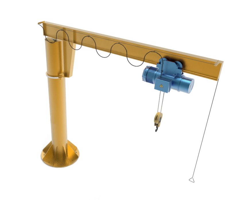 Кран консольно-поворотный г/п 1 т 360° (Rmin=0,5м, Rmax=4м, H=2,5м) с ручным повор.консоли, без тали