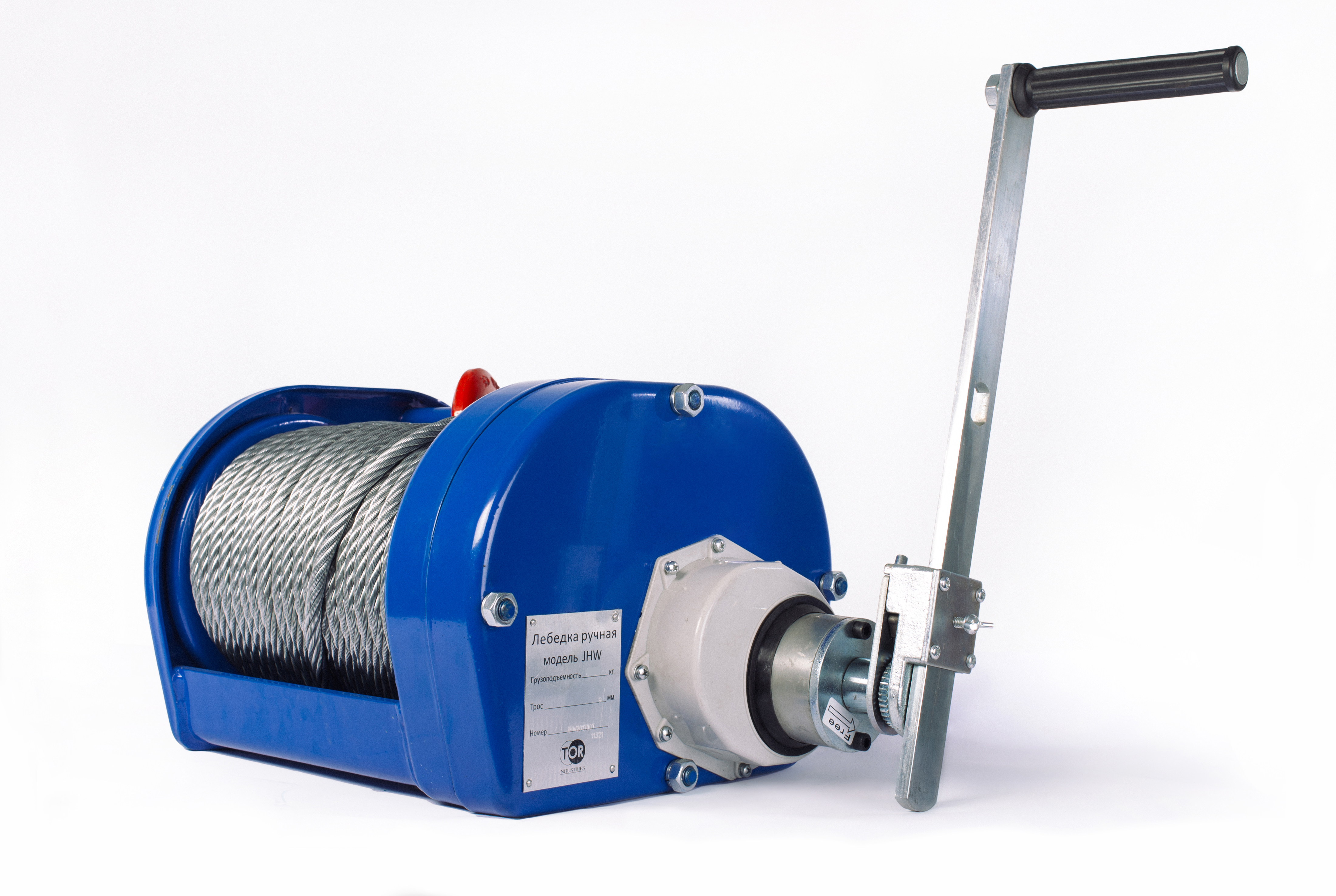 Лебедка ручная TOR ЛТ-3 (JHW) г/п 3,0 т, длина троса 40 м